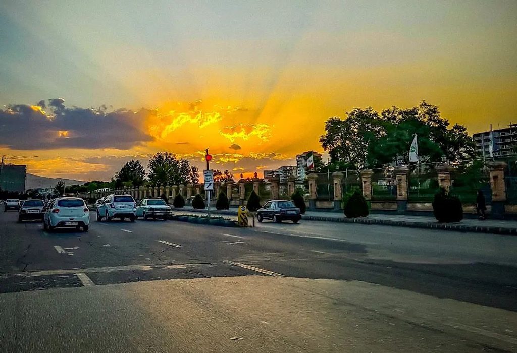 غروب زیبای آفتاب در ارومیه