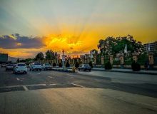 غروب زیبای آفتاب در ارومیه