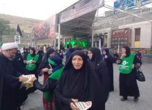 استقبال و پذیرایی از زائران گرجستانی اربعین در حسینیه بازرگان